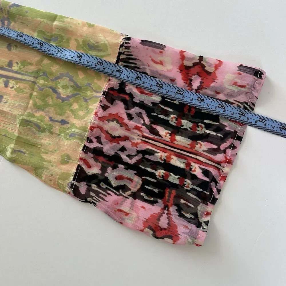 Free People Multicolor Sheer Crop Top Walk that way NWT - Picture 9 of 11